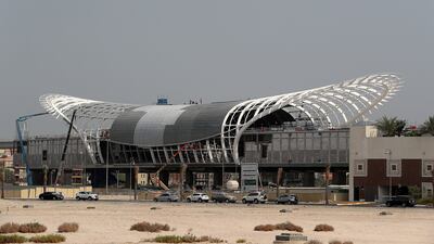The Expo 2020 station taking shape in 2018. Pawan Singh / The National
