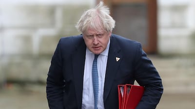 Boris Johnson blames UK government that he was part of until July for Brexit failings. AFP