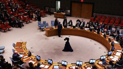 Diplomats and others attend a meeting of the UN Security Council. AFP