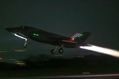 A RAF F-35B aircraft taking off from Cyprus. Photo: MOD Crown Copyright