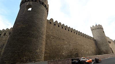 McLaren's British driver Lando Norris in action in Baku. AFP