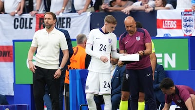 England's Cole Palmer comes on to replace Kieran Tripper. PA
