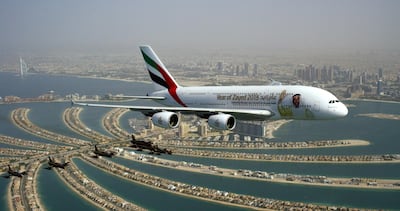UAE carriers join hands to celebrate the UAE’s 47th National Day and the Year of Zayed. Courtesy Emirates
