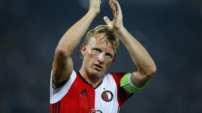 Feyenoord captain Dirk Kuyt led the Dutch club to a first Eredivisie title this century. Peter Dejong / AP Photo
