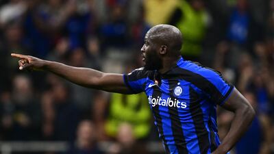 Romelu Lukaku after scoring. AFP