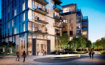 Clubhouse entrance at Lillie Square