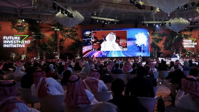 Saudi Arabia's Minister of Energy Prince Abdulaziz bin Salman addresses the Future Investment Initiative conference in Riyadh. Reuters