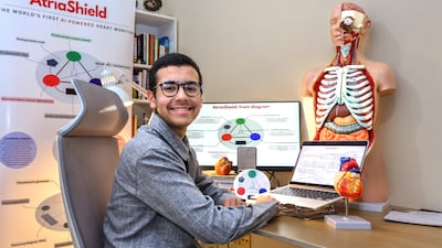 Abderrahman Yalouh is on a mission to improve post-operation care for heart patients. Victor Besa / The National