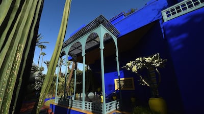 The colour known as Majorelle-blue exemplifies the the Jardin Majorelle built in the 1920s in Marrakech, Morocco. Getty Images
