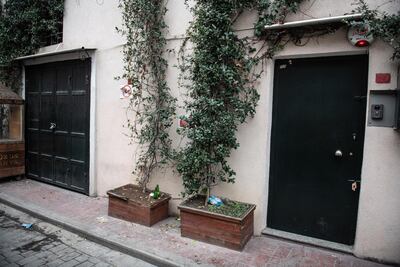 The entrance of James Le Mesurier's home in Istanbul was sealed. Burak Kara / Getty Images