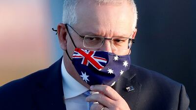 Australian Prime Minister Scott Morrison arrives at Haneda Airport in Tokyo, Japan. REUTERS