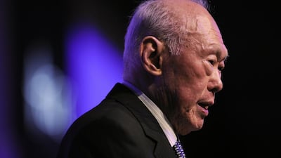 Lee Kuan Yew. (Munshi Ahmed / Bloomberg)