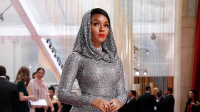 Janelle Monae poses in custom Ralph Lauren on the red carpet during the Oscars arrivals at the 92nd Academy Awards in Hollywood, Los Angeles on February 9, 2020. Reuters