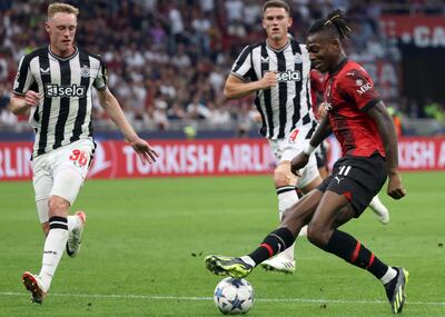 AC Milan's Rafael Leao was wasteful on Tuesday. EPA