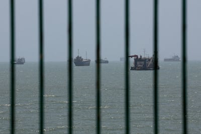 Sheikh Mohammed's visit to Tehran comes as shipping traffic through the Strait of Hormuz remains subdued amid daily attacks on vessels that have been blamed on Iran. Wana/Reuters