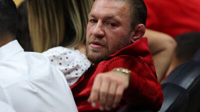 Conor McGregor at the NBA Finals game between Denver Nuggets and Miami Heat at Kaseya Centre in Miami, on June 9, 2023. AFP