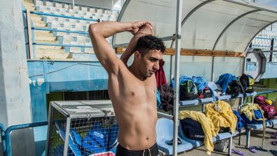 Syrian refugee Ibrahim Al Hussein, training in Athens for Tokyo 2020