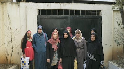 Palestinian artisans working for 81 Designs in Ain Al Heweh refugee camp in Lebanon