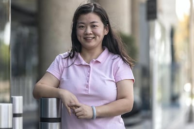 Alice Zhang is happy to be given the opportunity to receive the Sinopharm vaccine in Dubai. Antonie Robertson / The National
