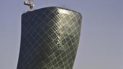 The Capital Gate (or Leaning Tower of Abu Dhabi) is an iconic part of the Abu Dhabi skyline. Ravindranath K / The National