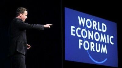 David Cameron speaks at the 41st Annual Meeting of the World Economic Forum. EPA