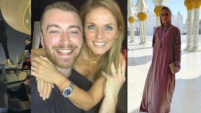 Photo composite: French Montana with The Weekend / Sam Smith with Gerri Halliwell / Olivia Palermo.