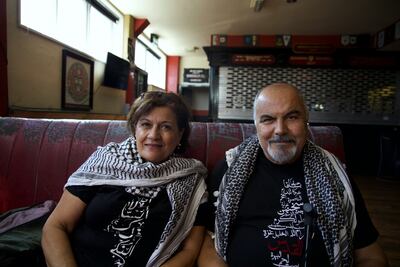 Odette and George Dabit travelled to Dublin from Canada to support their granddaughter, Charlotte, who is the Palestinian national team's goalkeeper. Hannah McCarthy