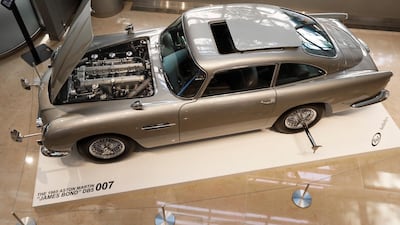 A James Bond 1965 Aston Martin DB5. Luxury British car maker has seen sales and stock price dwindle. AP