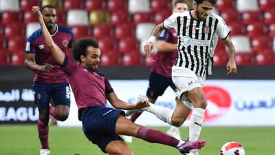 Al Wahda will be without the suspended Fabio Martins, left, for their final game of the Adnoc Pro League season against Al Nasr. Photo: PLC