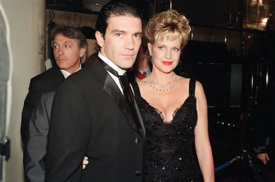 Antonio Banderas and Melanie Griffith succeeded in having a paparazzi-free wedding in London. Getty Images