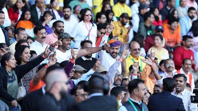 Visitors from all over India packed out the venue in Abu Dhabi ahead of Mr Modi's speech at 6pm