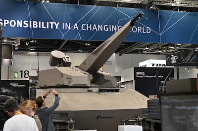 A Rheinmetall Lynx Skyranger 35 Mobile Air Defence System. Getty