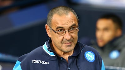 Former Napoli manager Maurizio Sarri has taken over as Chelsea manager. AP