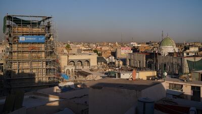 Al Nuri Mosque in Mosul, destroyed by ISIS, has been rebuilt with assistance from the UAE. Getty Images