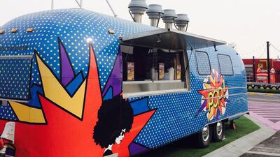 Pop! is a new food truck serving rainbow-coloured sliders at Last Exit. Photo by Stacie Overton Johnson
