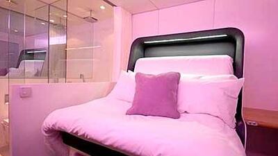 Yotel received inspiration from a combination of Japanese 'capsule' hotels and first-class airline cabins.