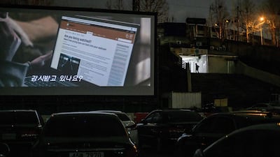 Movie fans say they feel 'safe' at the drive-in cinema. AFP