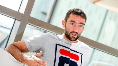 Marin Cilic talks to the media on Sunday ahead of the Dubai Duty Free Tennis Championships. Image courtesy of Dubai Duty Free Tennis Championships