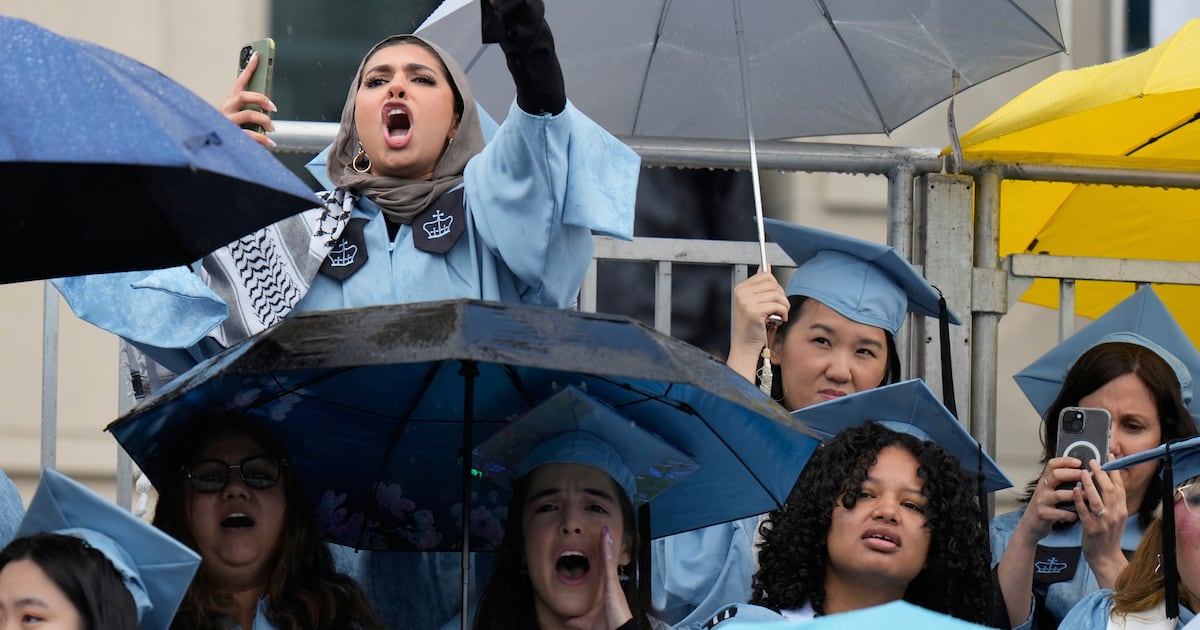 Graduating Columbia students boo university president who noted Mahmoud ...