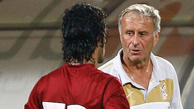 The Al Wahda coach Josef Hickersberger, right, will be down to the bare bones for three Etisalat Cup matches.