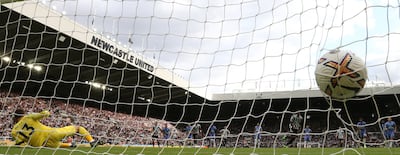 Newcastle United's Alexander Isak scores from the spot against Bournemouth. Reuters