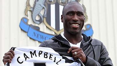 Sol Campbell will play for the third Premier League club of his career when he turns out for Newcastle United this season.
