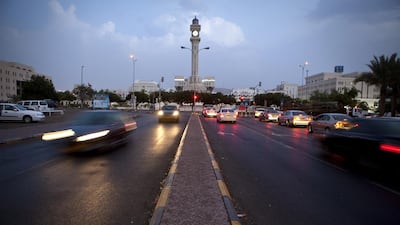 File photo of the Commercial Muttrah Business District in Ruwi, Muscat. Oman began a week-long road safety campaign on March 10, 2017. Silvia Razgova / The National