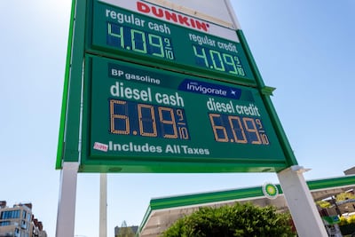 Gas prices have surged in the US. Getty Images via AFP