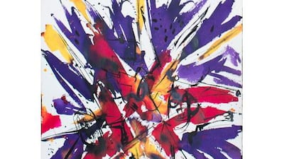 Marwan Sahmarani’s Study for an Explosion 2, 2014, ink on paper, 70 x 50 cm. Courtesy of Kashya Hildebrand Gallery