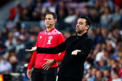 Manager Xavi has guided Barcelona up to second in the La Liga table. AP