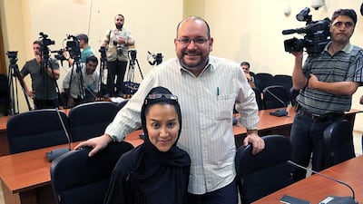 Jason Rezaian and his wife Yeganeh Salehi flew out of Iran on Sunday 18 months after they were arrested in Tehran. EPA/STRINGER