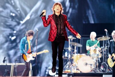 The Rolling Stones perform at Etihad Park, Abu Dhabi in 2014. Lee Hoagland / The National