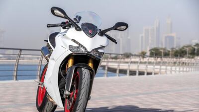 The handlebar set-up allows you to sit high on the bike. Antonie Robertson / The National