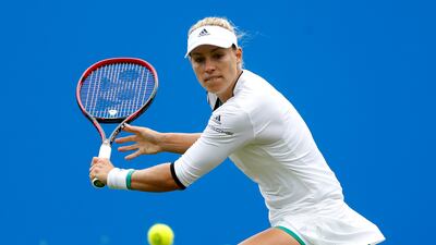 Tennis - WTA Premier - Aegon International - Devonshire Park Lawn Tennis Club, Eastbourne, Britain - June 28, 2017 Germany's Angelique Kerber in action during her first round match against Czech Republic's Karolina Pliskova Action Images via Reuters/Matthew Childs